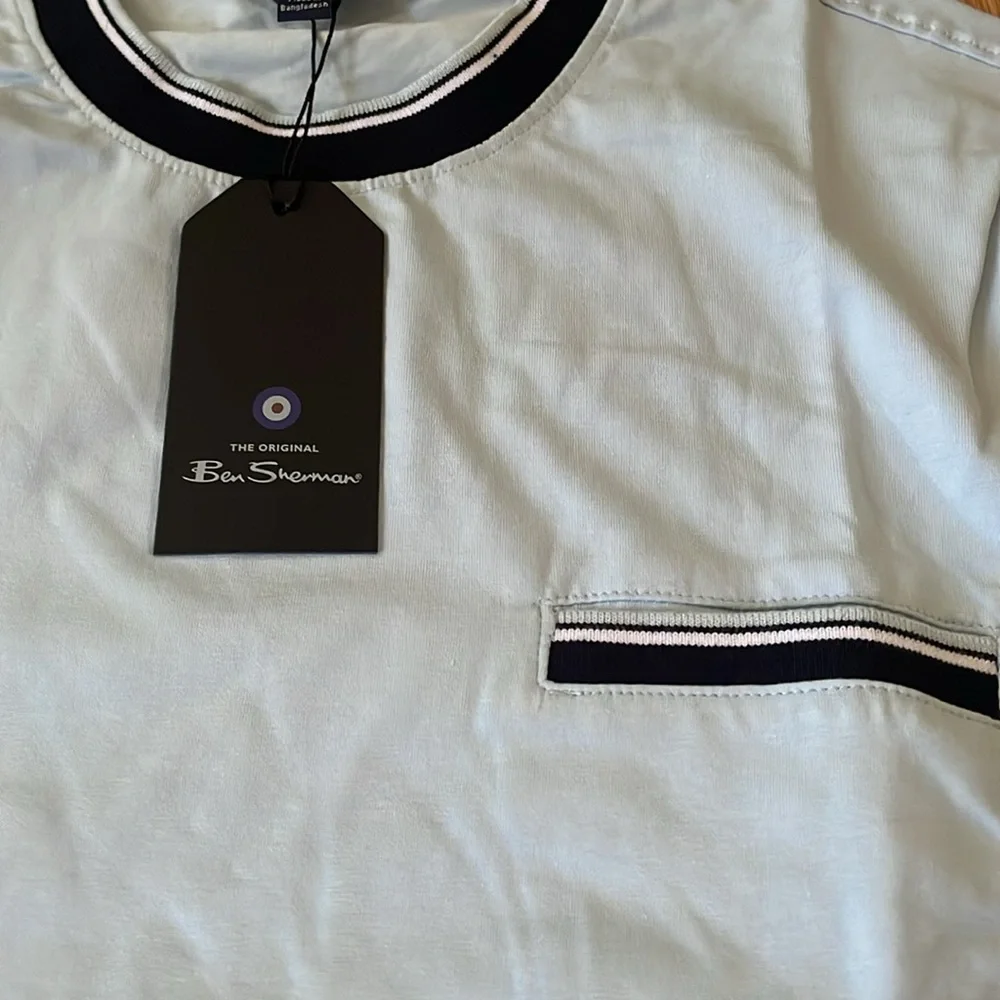 Ben Sherman Crewneck Short Sleeve T Shirt Mens Large Blue Casual NWT - Picture 3 of 9